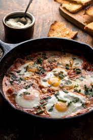 It S Unclear Whether Purgatory Refers To The Bubbling Red Tomato Sauce Used To Poach The Eggs In This Easy Skill Recipes Vegetarian Recipes Eggs In Purgatory