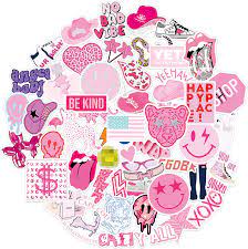 Shop smiley face stickers created by independent artists from around the globe. 52pcs Preppy Smile Happy Face Bolt Vinyl Sticker Party Supplies Cowgirl Vinyl Waterproof Sticker Aesthetic Stickers Decor Pink Party Mobile Phone Stickers For Laptop Water Bottle Potion Bottle Electronics