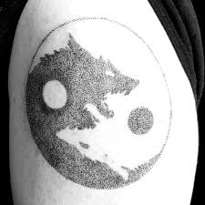 Tribal wolf and cat yin yang tattoo v2 by wolfsouled on deviantart. Tattoo Uploaded By El Capitan Dotwork Yin Yang Wolf Tattoo Oslo Norway Werkentattoostudio Andre Werken Tattoo 495027 Tattoodo