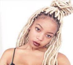 Black And Platinum Blonde Faux Locs Blonde Faux Locs With Images Hair Styles Stylish Hair Cool Hairstyles