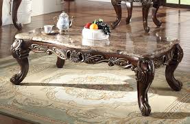 Lampsplus.com has been visited by 100k+ users in the past month Mcferran T5190 Traditional Marble Top Cherry Finish Coffee Tables Set 3pcs T5190 Set 3