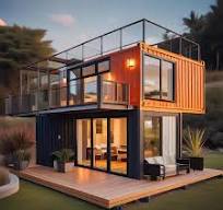 China Factory Supply Easy Assemble Steel Frame Structure Luxury Flat Pack  Container House Prefab Homes