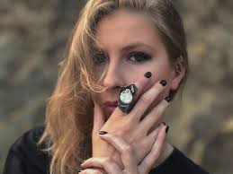 Natural Pearl Ring Oxidized Sterling Silver Jewelry Unique Avant Garde Ring  White Organic Pearl