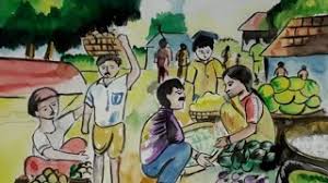 Attention outside of drawing the figure and onto the important thing to keep in mind while drawing th. How To Draw Village Market Scenery Preuzmi