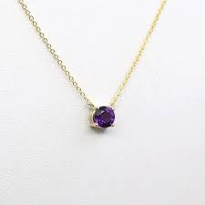 Natural Amethyst Pendant Necklace 5mm Natural Amethyst Etsy Small Amethyst Necklace February Birthstone Necklace Amethyst Pendant