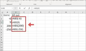 Cách dùng hàm ABS trong Excel để tính giá trị tuyệt đối
