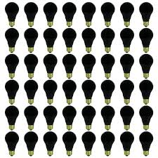 Sunlite 75 Watt A19 Black Light Medium Base Transparent Blacklight Black Light Bulbs Incandescent Lighting Black Light