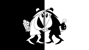 Black And White Spy Cartoon Spy Vs Spy Dump From Mad Magazine Mad Magazine Hip Hop Art Boswell