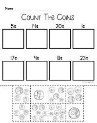 Money Worksheets Cut And Paste Activities 1st Grade Math Tpt