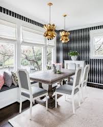 Shows like hgtv's fixer upper showcase this nurturing style in all it's comforting glory and people seem to be flocking to the look more than ever. Eclectic Glamour In Seattle Jenny Taylor Of August Taylor Design Helps A Newly Engaged Couple Create T Gold Dining Room Trendy Dining Room Dining Room Design