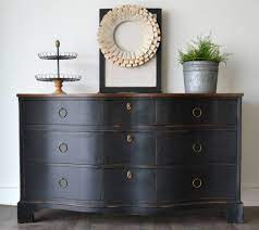 I completely finished this dresser with hardware in less than 24 hours thanks to my furniture painting tips that you can access by subscribing to the weekly newsletter here. Pin By Stephanie Deichman On Chalk Painted Furniture Black Painted Furniture Painted Furniture Black Furniture
