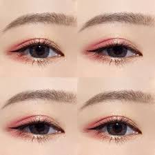 Peachy Shade Makeup Koreanmakeuptrends Ulzzang Makeup Asian Eye Makeup Korean Eye Makeup