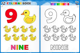 Free printable number coloring pages for kids free printable numbers color by number printable printable numbers here is a collection of some easy coloring pages for preschoolers for … Coloring Page Number Nine With Colorful Sample Printable Worksheet For Preschool Kindergarten Kids To Improve Basic Coloring Skills Royalty Free Cliparts Vectors And Stock Illustration Image 44302015