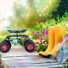 Hohenverstellbarer Fahrbarer Gartenhocker Mit Ablagefach In 2020 Ablagefach Ablage Garten