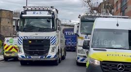 Norfolk and suffolk roads and armed policing team reported at 4.20pm today (saturday, may 8) that the van. Newsflare British Truck Got Stuck Under The Bridge In Dublin