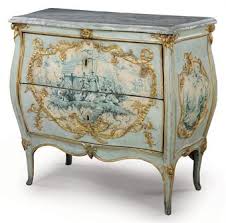 Piedmont Third Quarter 18th Century A North Italian Parcel Gilt Pale Blue And Grisaille Decorated Commode Hand Painted Furniture Painted Furniture Antiques