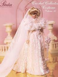 1906 Jewels Lace Bridal Costume Paradise 97 New Barbie Doll Crochet Pattern Crochet Wedding Dresses Bridal Lace Lace Bridal Gown