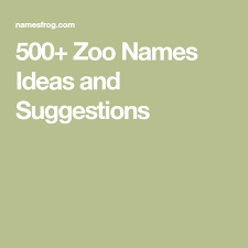 500 Zoo Names Ideas And Suggestions In 2021 Zoo Paw Care How To Memorize Things
