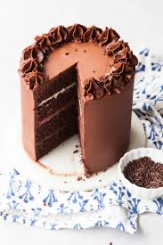 For the chocolate mousse filling: Chocolate Fudge Layer Cake With Ombre Chocolate Filling Style Sweet