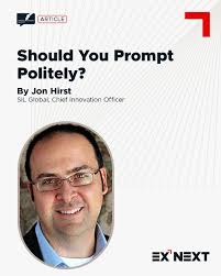 In this AI #ExponentialNEXT article, Jon Hirst, SIL Global, Chief  Innovation Officer, explores some interesting questions when it comes to  our interactions with AI. What if the way we speak to machines