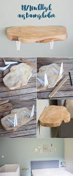 Diy Nachttisch Aus Baumscheiben Diy Mobel Einfach Diy Nachttisch Baumscheiben