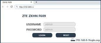 Username password zte zxhn f609 : Zte Zxhn F609 Default Username Password And Default Router Ip