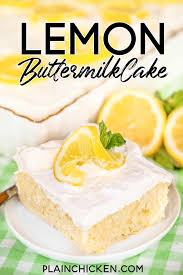 Lemon Buttermilk Cake With Cream Cheese Frosting Super Light And Super Delicious Starts With A Box Of Lemon Pound Cake Recipe Lemon Recipes Lemon Cake Easy