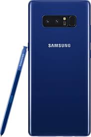 S Pen Leaning Against Galaxy Note8 Deepsea Blue Galaxy Samsung Samsung Galaxy