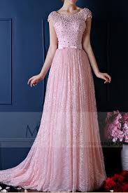 Dentelle blanche sur une base de papier 50 gr/m2. Robe De Soiree Pas Cher Dentelle Rose Dos Nu Ref L766 Robes De Reveillon