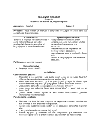 Elabora instructivos empleando los modos y tiempos verbales adecuados: Calameo Secuencia Didactica Con Enfoque De La Pedagohia Operatoria