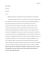 Doc Metaphysical Misogynist Or Magistrate The Carnal And Marital Love Of John Donne Brent Wiggins Academia Edu