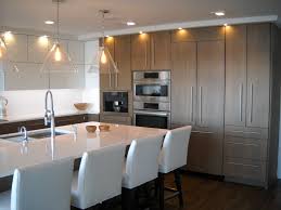 Contemporary Kitchen Cabinets With A High Gloss Lacquer And Stained Oak Mixed Finish In 2020 Contemporary Kitchen Contemporary Kitchen Cabinets Custom Cabinetry