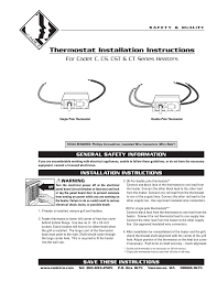 Double pole thermostat wiring diagram. Installation Guide