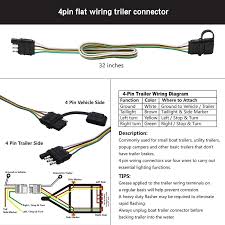 Maybe you would like to learn more about one of these? Buy Hoypeyfiy Trailer Light Wiring Harness Kit 4 Wires 4 Way Plug 4 Pin Flat Wire Extension Male Female Connector 32 Inch Long Online In Vietnam B08qmxg3kv