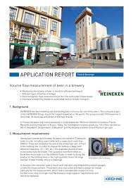The beer industry in kenya is almost a century old. Volume Flow Measurement Of Beer In A Brewery Krohne Germany