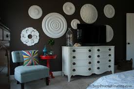 Ceiling Medallions Make A Big Statement As Wall Art Perfect For Behind Tv The Awkward Space Ceiling Medallion Wall Art Ceiling Medallions Medallion Wall Art