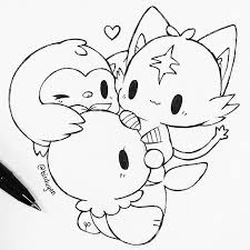 Welcome To The Starter Family Oops I Drew Them From Memory And Forgot Popplio S Ears Pikachu Coloring Page Pokemon Coloring Pages Pokemon Coloring
