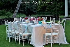 Whitewash Chiavari Chairs At An 8ft Extra Wide Guest Table Outdoor Furniture Sets Table Decorations Outdoor Decor