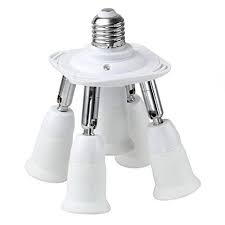 Jackyled E26 5 In 1 Socket Adapter E27 Converts For Standard Led Bulbs 360 Degrees Adjustable 180 Degree Bending Max Watt 500w Ma Led Bulb Lamp Bulb Splitters