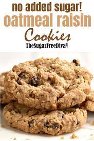 Truly sugarless, gluten free and vegan! No Sugar Added Oatmeal And Raisin Cookies