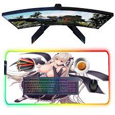 Amazon.com: Sexy Anime Girl Extended Pad RGB Gaming Mouse Pad LED XXL Pc  Gamer Large Play Pad Table Pad Gamer Keyboard Pad Sexy Butt Breasts Chest  24 inch x12 inch -A6 :