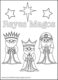 Reyes Magos Para Colorear Para Niños