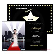 Add images of the expectant couple to the card or opt for the provided icons to help set the mood. Redcarpet Hollywood Baby Shower Invitations Choice Of Mom To Be Diy 10 Matte Or Glossy Printed Invitations With Envelopes Sold By Cijastudio On Storenvy