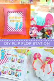 Tween Birthday Party Craft Ideas Set Up This Diy Flip Flop Station At A Summer Luau This Is A Perfect Activity For A Tween Birthd Luau Party Crafts Flip Flop Party Favors Tween Birthday Party