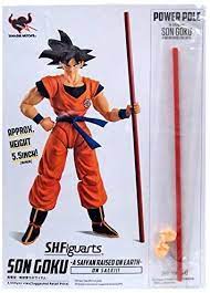 Figuarts is one of the leading japanese producers of 6 inch or 1/12 scale figures. Amazon Com Bandai Tamashii Nations S H Figuarts Dragonball Z Goku Raised On Earth Power Pole Sdcc 2018 Exclusive Toys Games