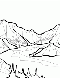 1) if you have javascript enabled you can click the print link in the top half of the page and it will automatically print the coloring page only and ignore the advertising and navigation at the top of the page. Mountain Picture Black And White Coloring Page Coloring Home