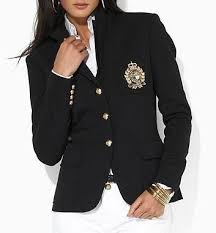Black Blazer With Gold Buttons Womens Ralph Lauren Crest Blazer Women S Polo Jacket Black New Gold Button Msrp 290 Ralph Lauren Blazer Clothes Fashion