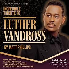 Appearing at SOULTASIA INDOOR FESTIVAL coming to THE PADDOCKS ,CANVEY  ISLAND in February next year.. Experience the incredible voice of HARRY  CAMBRIDGE paying tribute to the iconic Luther Vandross with a full