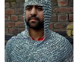 10MM Round Riveted Ring Chainmail Coif/ Medieval Hood