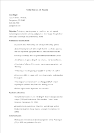For those with excellent writing skills, these simple resume format for freshers in word file serve as a guideline while others can create a great one by simply filling in relevant details, sans altering the language. Fresher Teacher Job Resume Templates At Allbusinesstemplates Com